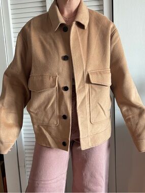Zara Camel/Tan Bomber Jacket